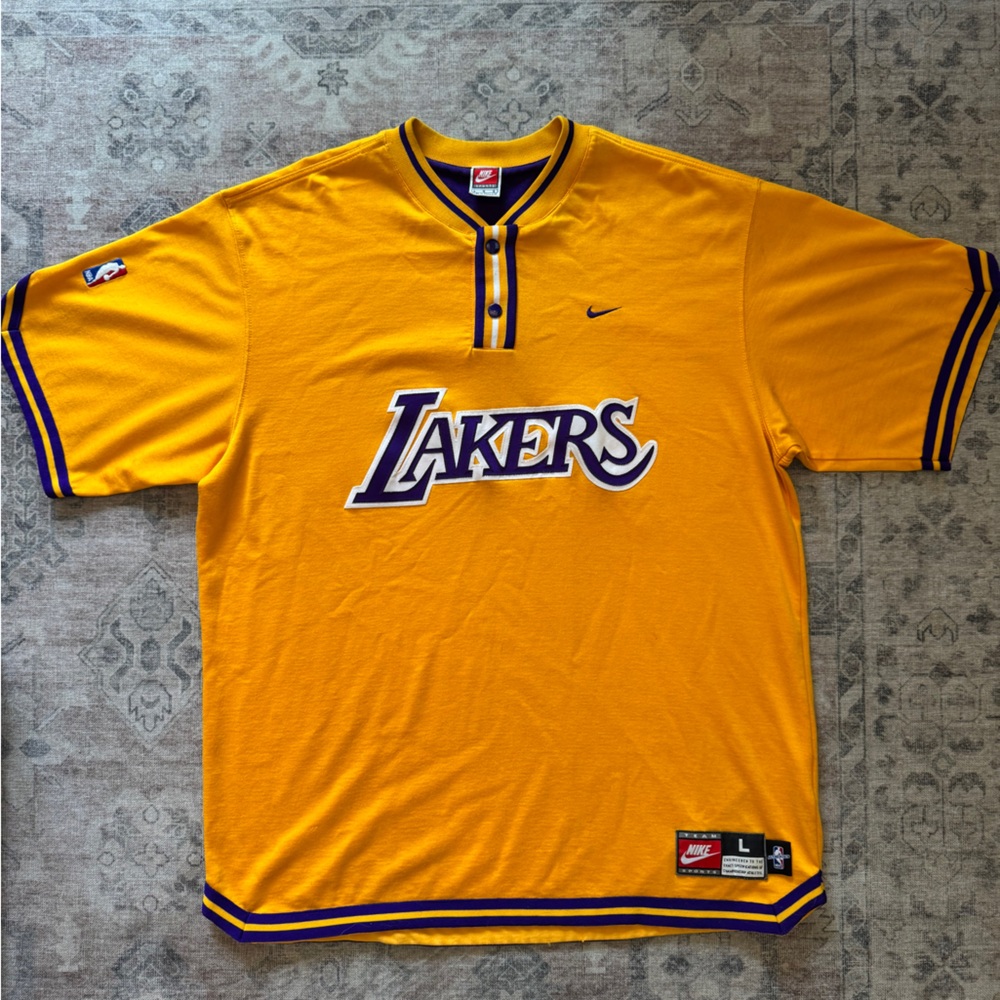 Original 90s Nike Lakers Cotton Jersey Authentic Large